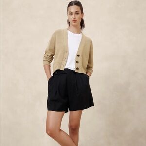 Banana Republic Factory Chunky Cropped Cardigan - Khaki